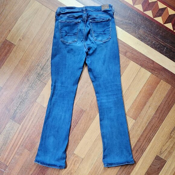 American Eagle Outfitters Medium Wash Hi-Rise Skinny Kick Jeans Size 8 - Picture 12 of 16